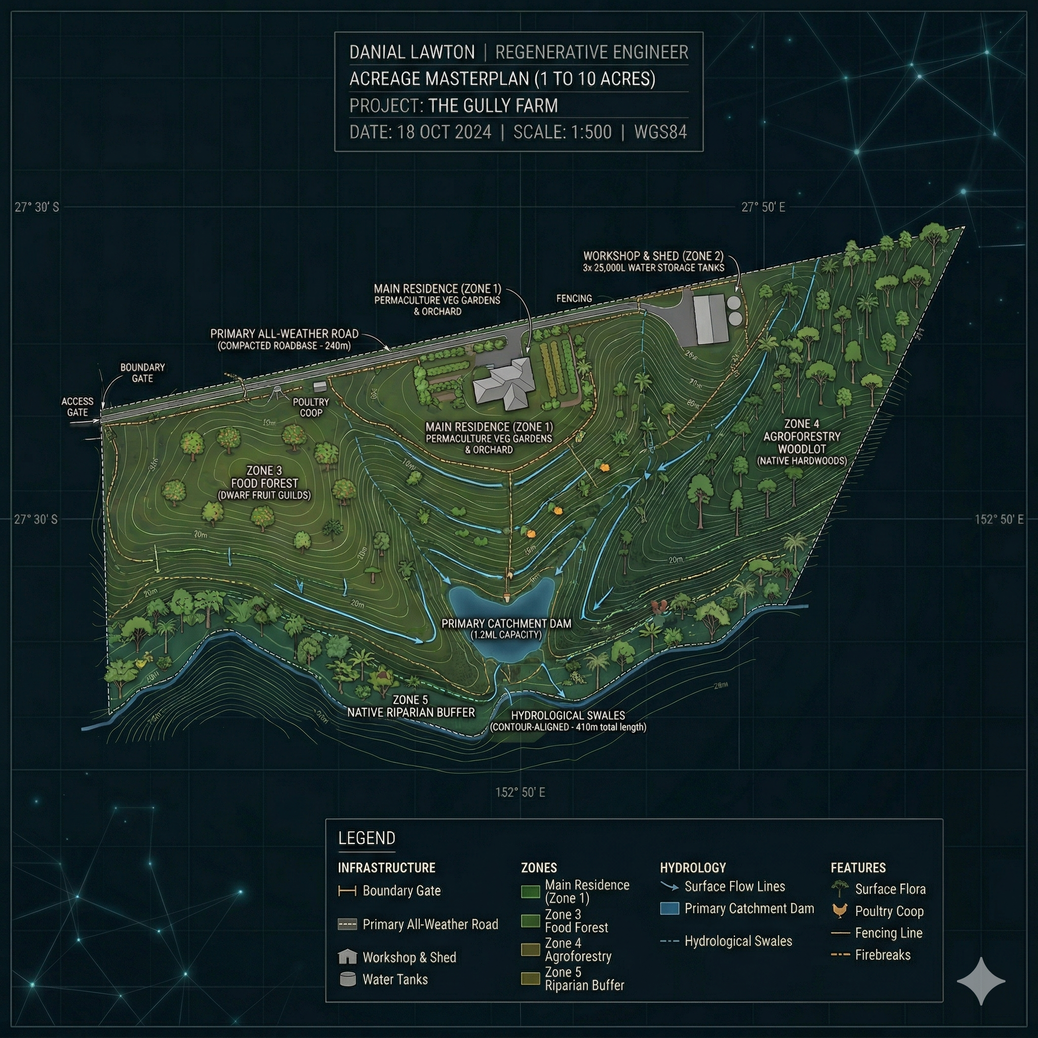 1 to 10 acres map design